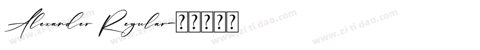 Alexander Regular字体转换
